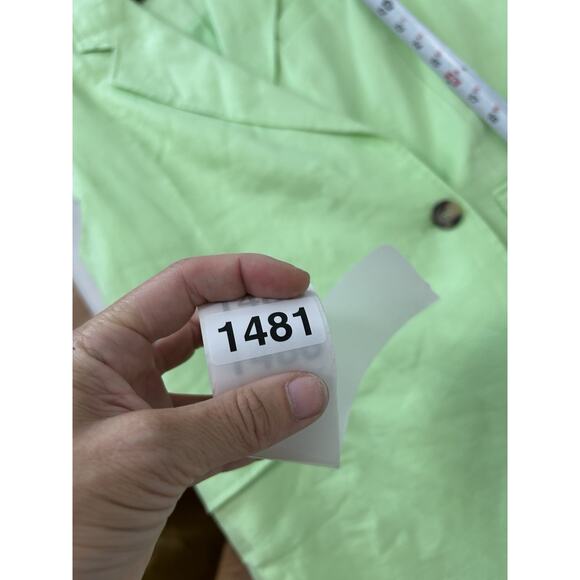 NWT Free People Green Light Lime Bright Young Things Linen Vest Size L Old Money - Picture 11 of 11